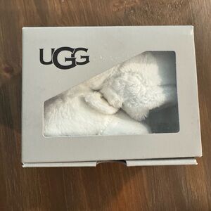 UGG Infants Bixbee Boots Solid White Size 0/1 XS 6-9 Months With Box
